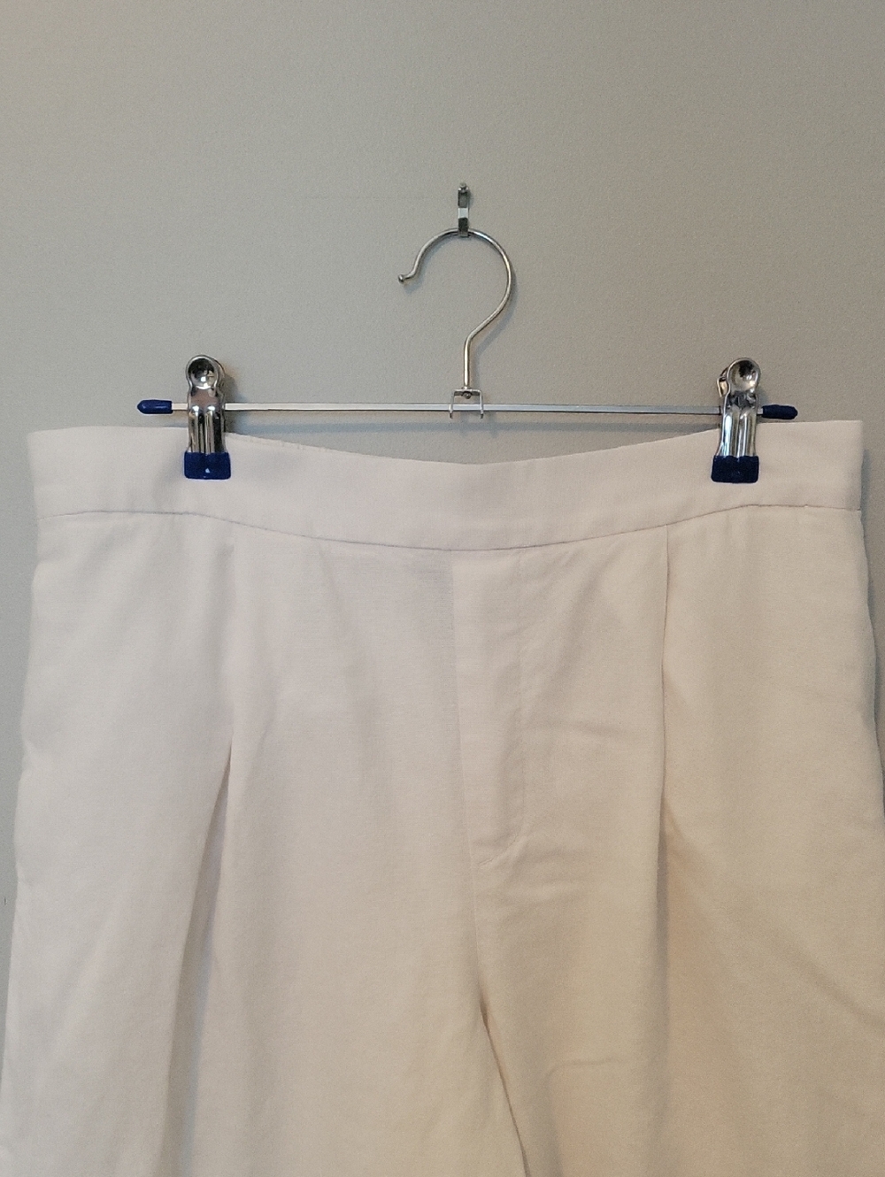 White Wide-Leg Crop Women’s Pants - Picture 2 of 4